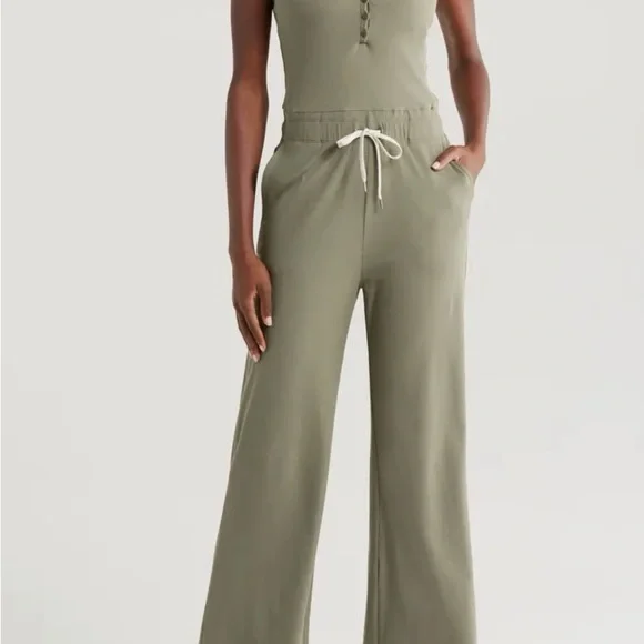 Women's Pose Henley Jumpsuit - Dark Metal - Picture 5 of 9